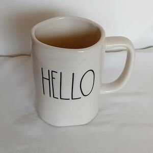 Rae Dunn Artisan Collection By Magenta White Ceramic 'Hello' Mug